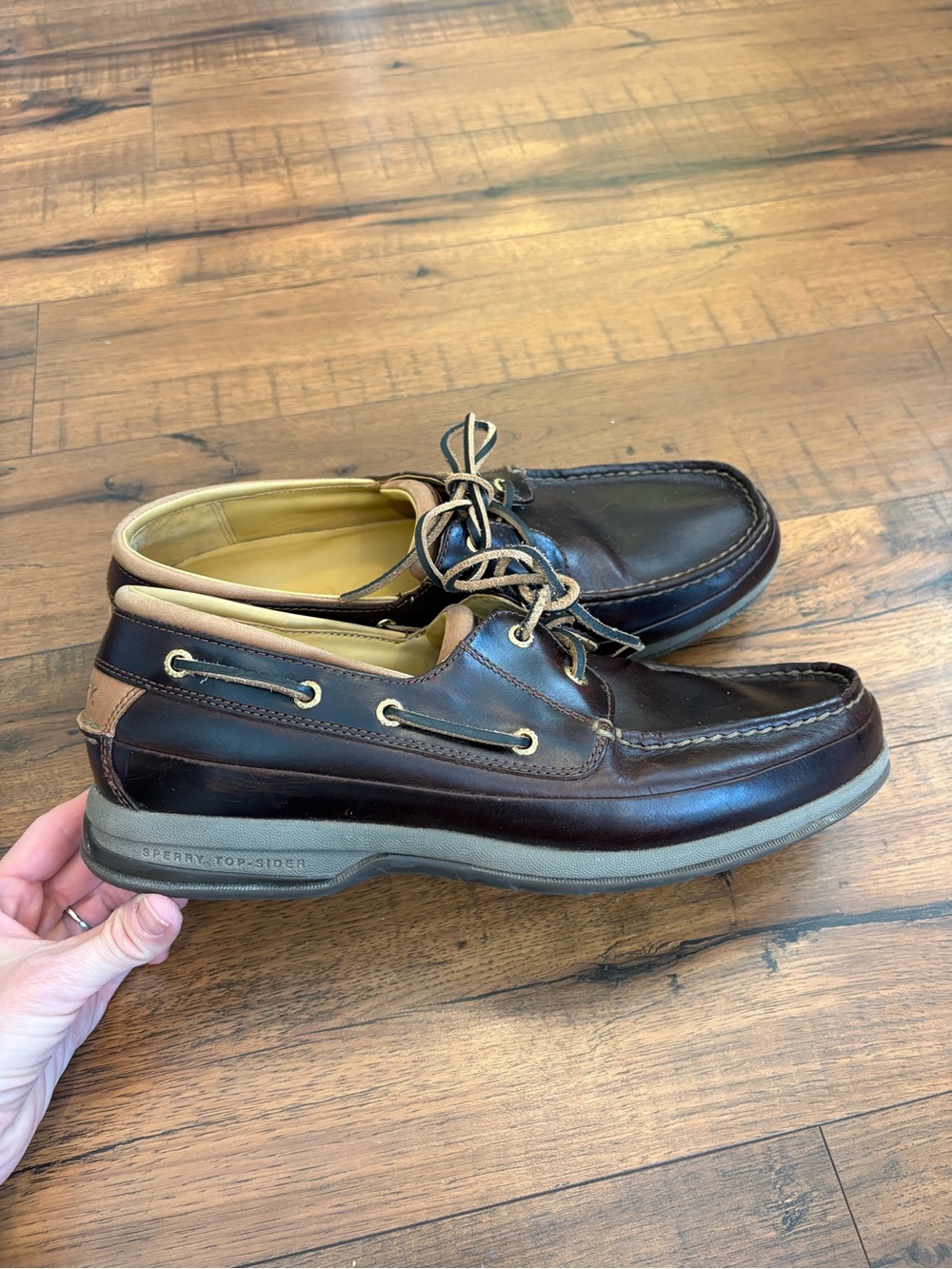Sperry Gold Cup ASV Amaretto Boat Shoe Men's Sz 11.5Brown Leather EUC